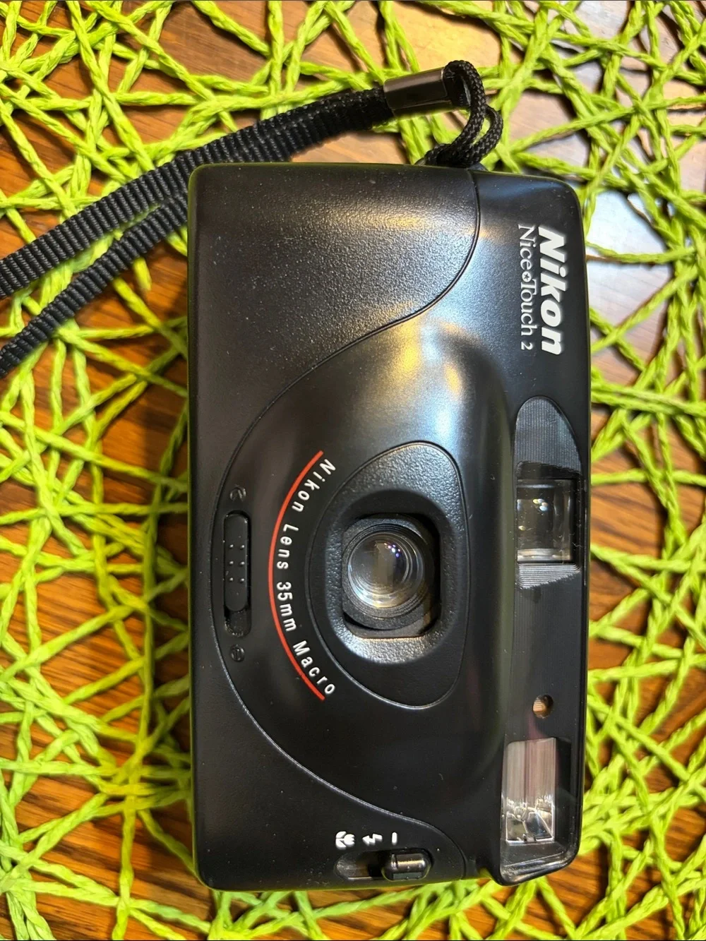 Nikon Black Leather-Style Compact Camera Pouch with Strap